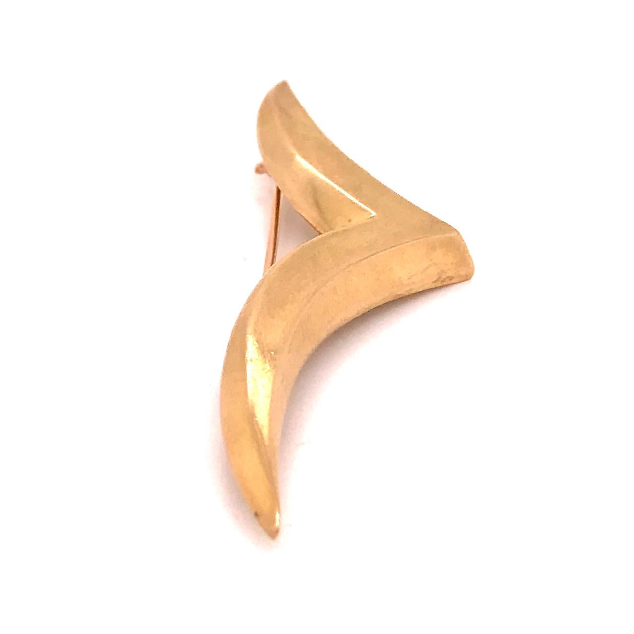 Women's Tiffany & Co. 18 Karat Modern Gold Seagull Brooch or Pin