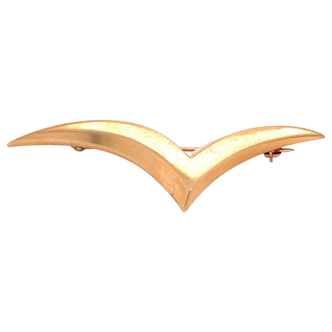 Tiffany & Co. Moderne Schmetterlingsbrosche oder Anstecknadel aus 18 Karat Gold