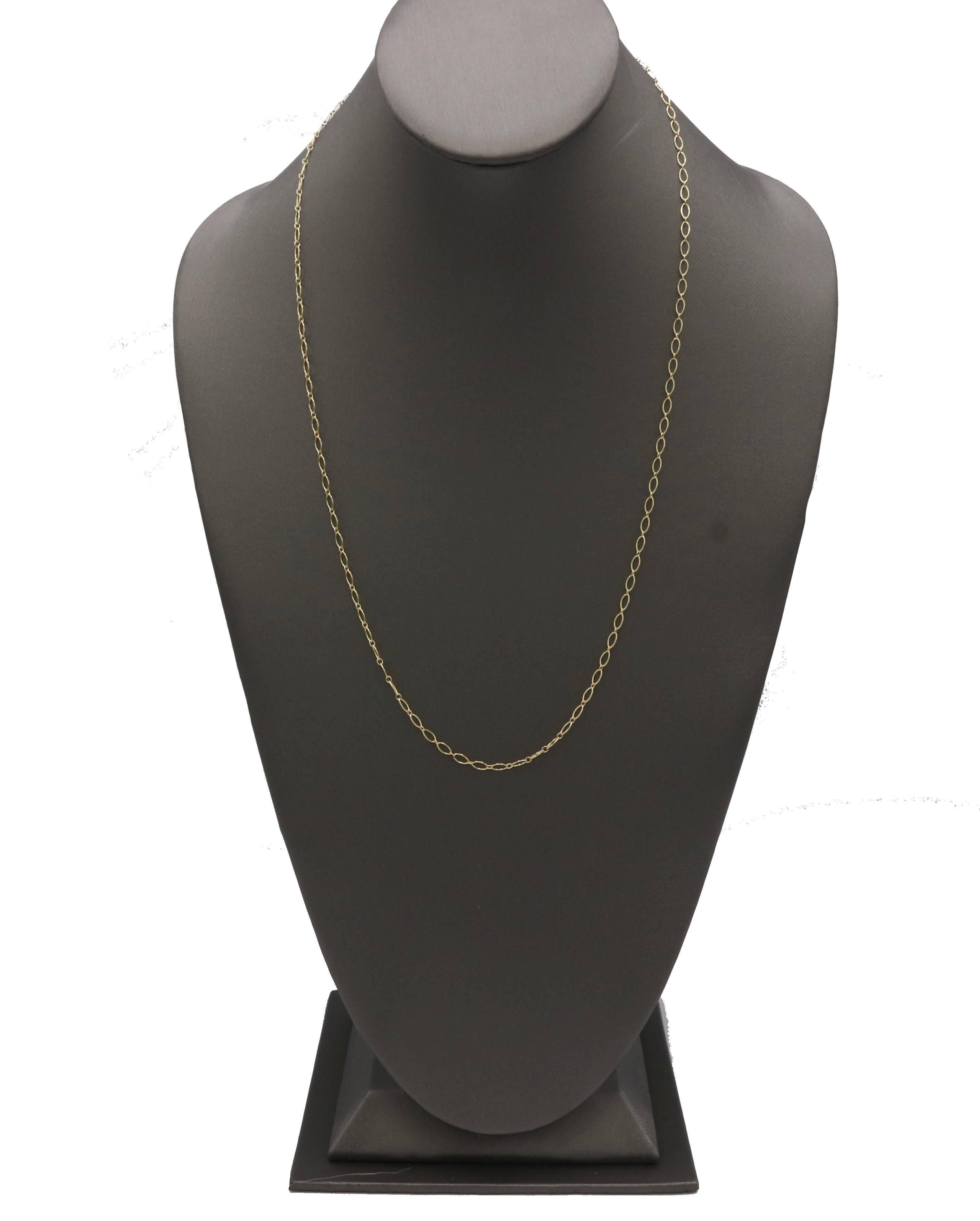 Modern Tiffany & Co. 18 Karat Yellow Gold Oval Link Chain Necklace 24 Inches