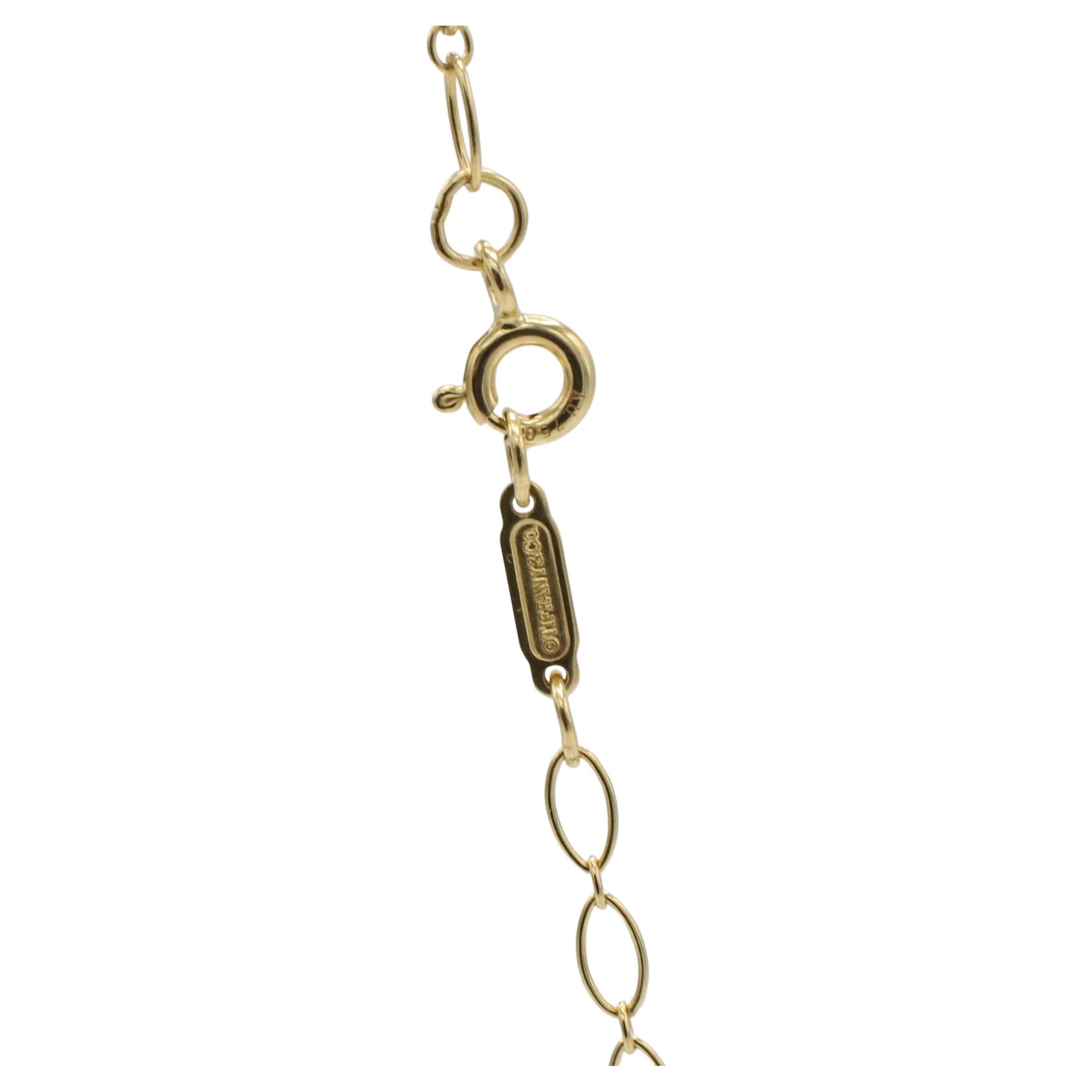 Women's Tiffany & Co. 18 Karat Yellow Gold Oval Link Chain Necklace 24 Inches