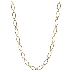 Tiffany & Co. 18 Karat Yellow Gold Oval Link Chain Necklace 24 Inches