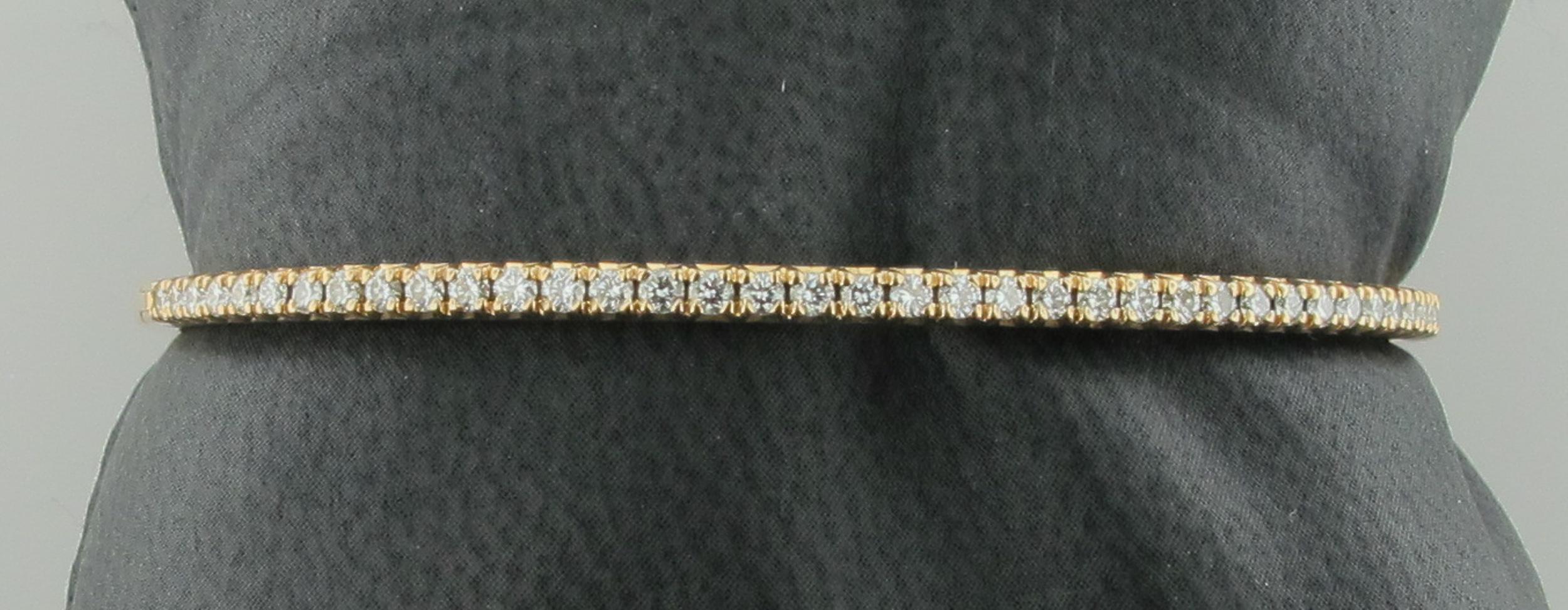 Tiffany & Co. 18 Karat Rose Gold and Diamond Bangle, 3.05 Carat 1