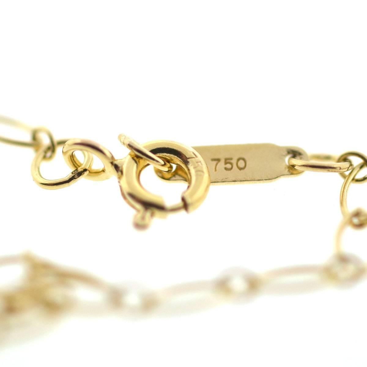 Tiffany & Co. 18 Karat Rose Gold Diamond Crown Key Pendant Necklace 3