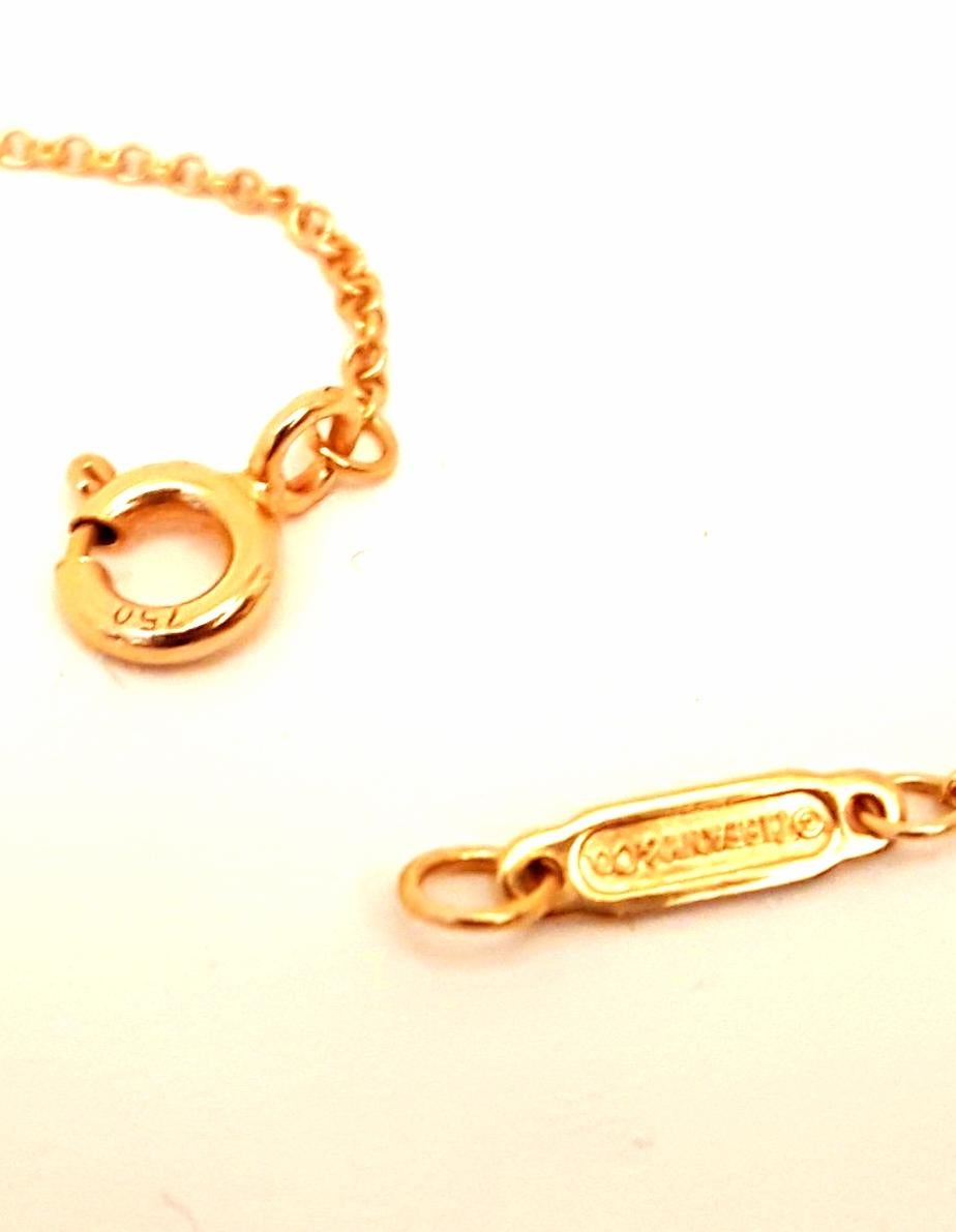 Tiffany & Co. 18 Karat Rose Gold Diamond Fleur-de-Lis Diamond Key Necklace For Sale 1