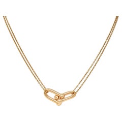 Tiffany & Co. 18 Karat Rose Gold Double Link HardWear Contemporary Necklace