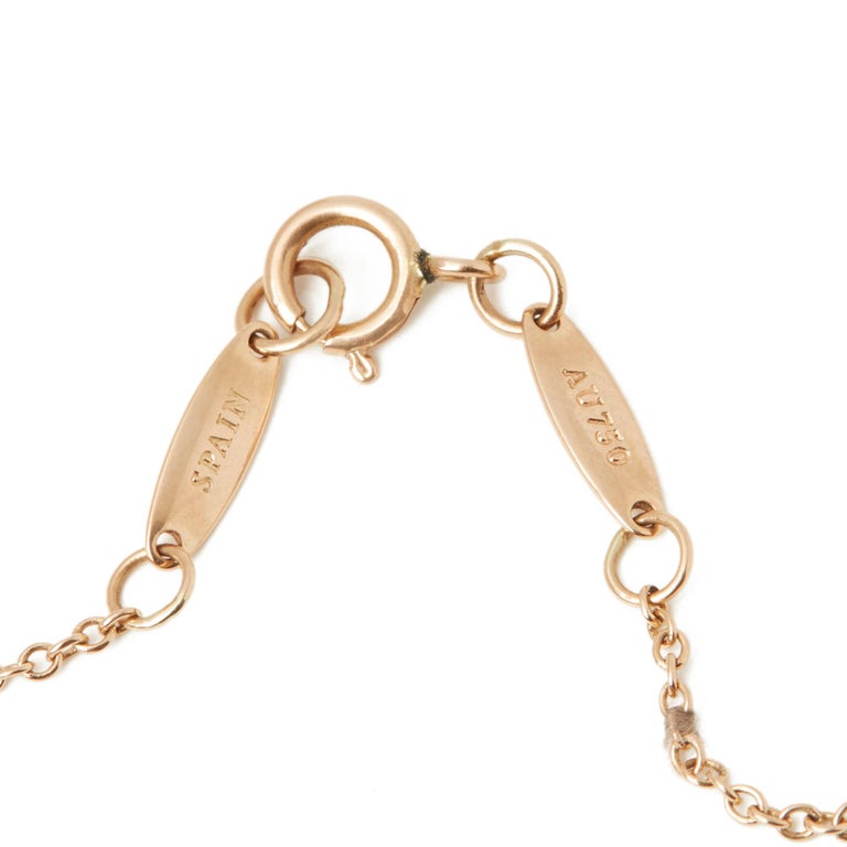 Tiffany and Co. 18 Karat Rose Gold Heart Elsa Peretti Necklace For Sale at 1stdibs