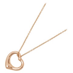 Tiffany & Co. 18 Karat Rose Gold Heart Elsa Peretti Necklace