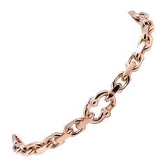 Tiffany & Co. 18 Karat Rose Gold Makers Narrow Chain Bracelet
