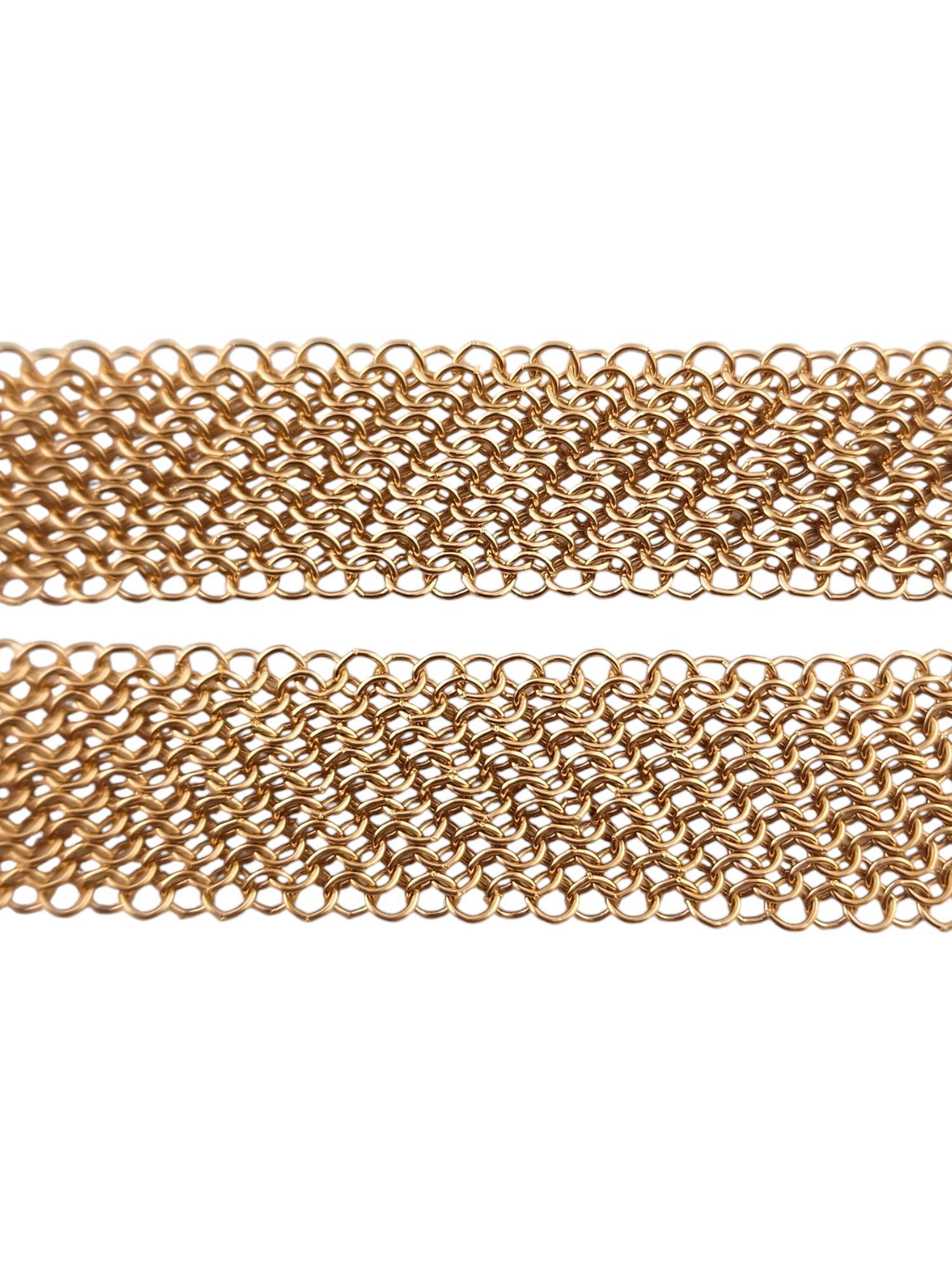 Tiffany & Co. 18 Karat Rose Gold Mesh Necklace 36