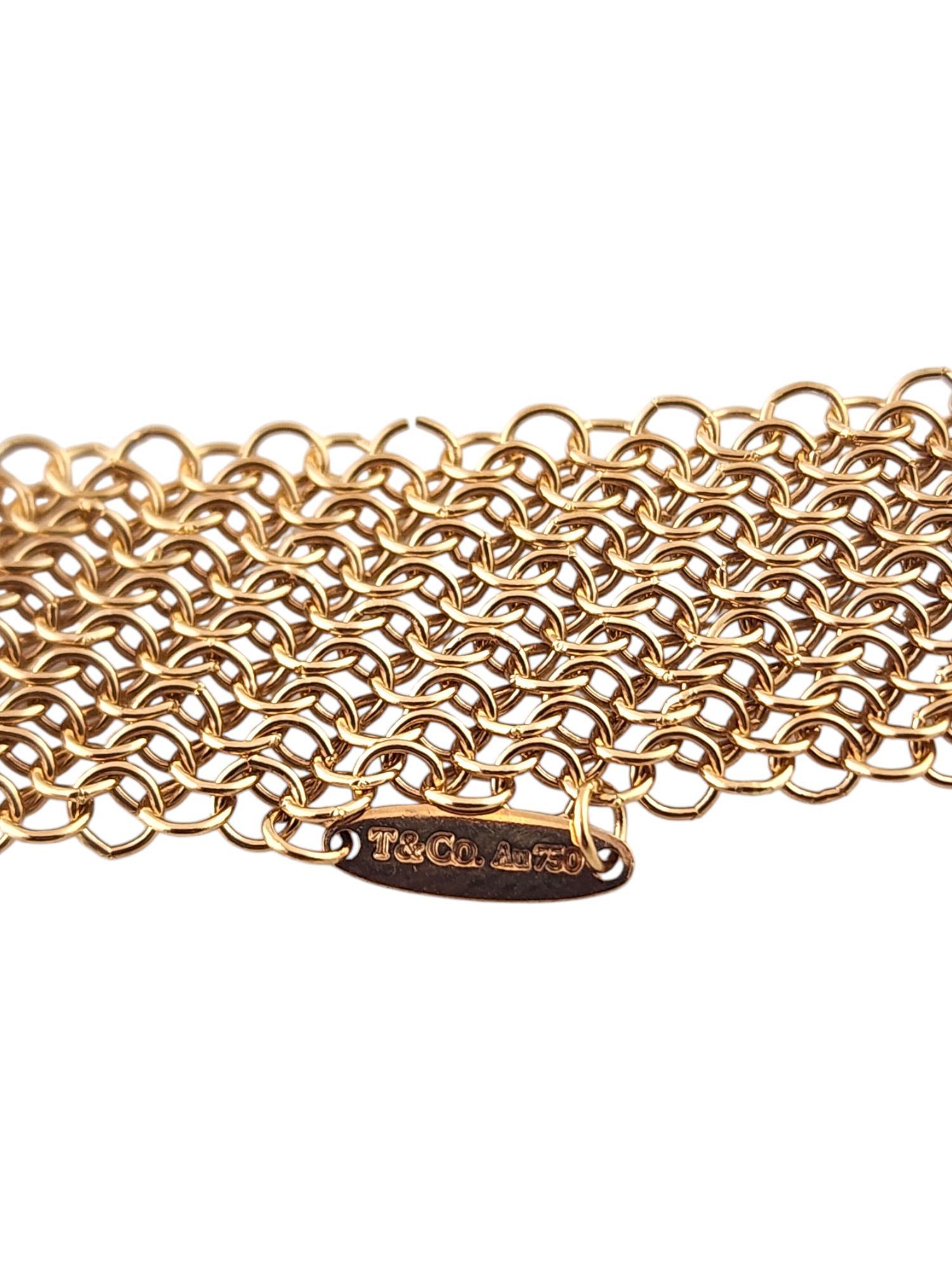 Tiffany & Co. 18 Karat Rose Gold Mesh Necklace 36