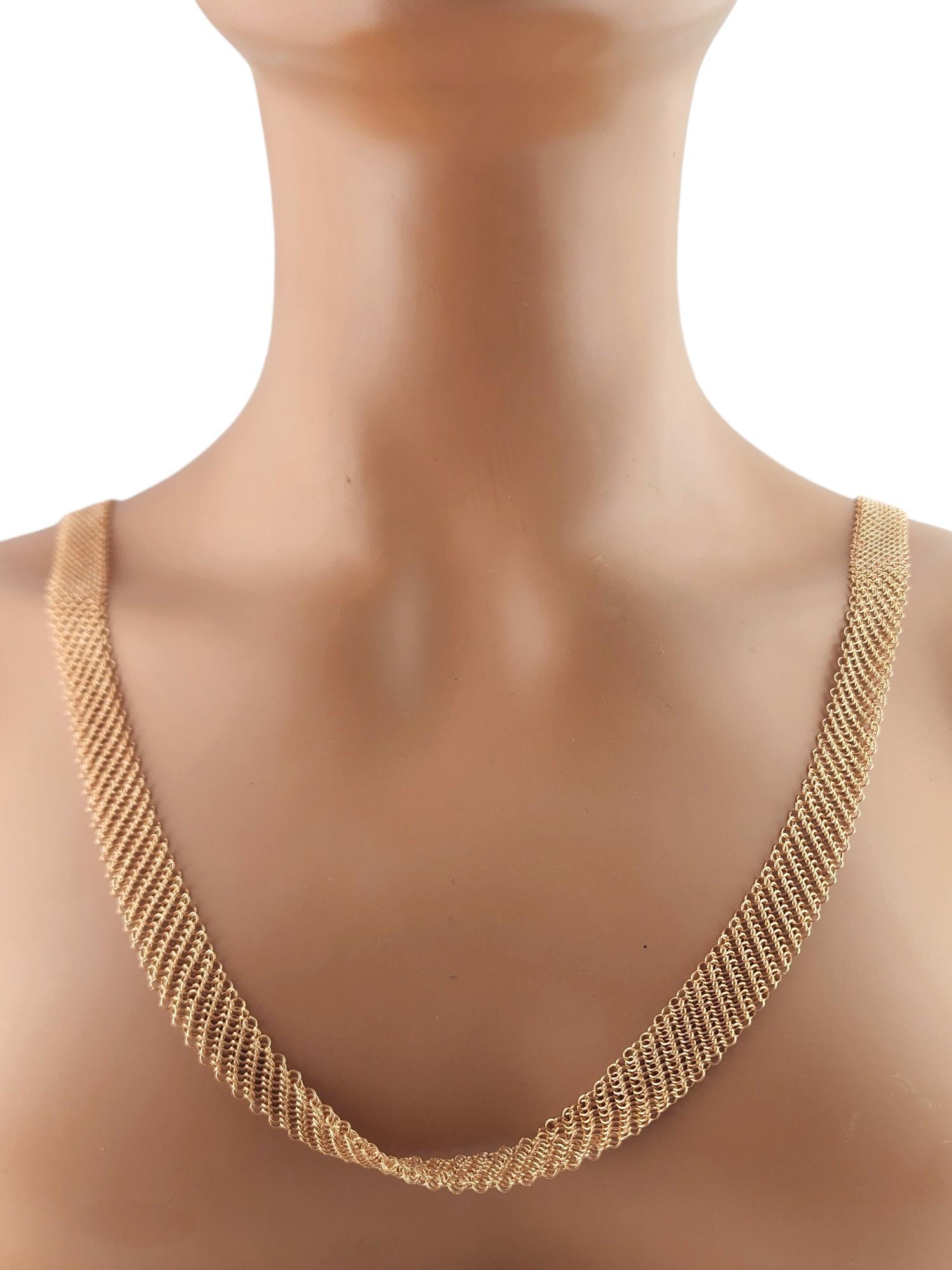 Tiffany & Co. 18 Karat Rose Gold Mesh Necklace 36