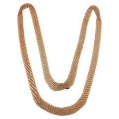 Tiffany & Co. 18 Karat Rose Gold Mesh Necklace 36" #18594