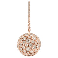 Tiffany & Co. 18 Karat Rose Gold Round Diamond Prism Pendant