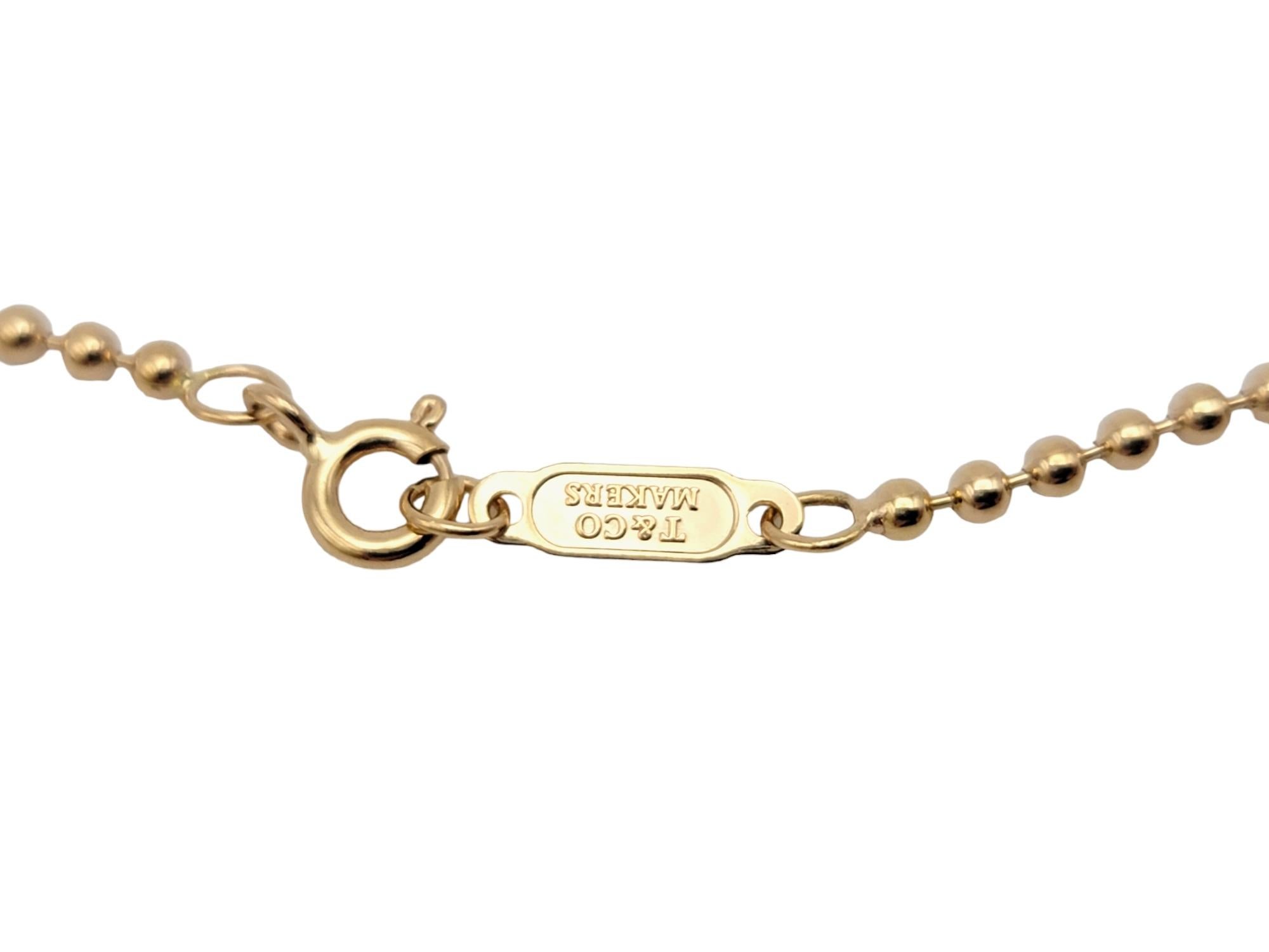 Tiffany & Co. 18 Karat Rose Gold T & Co. Makers Vertical Bar Pendant Necklace 5