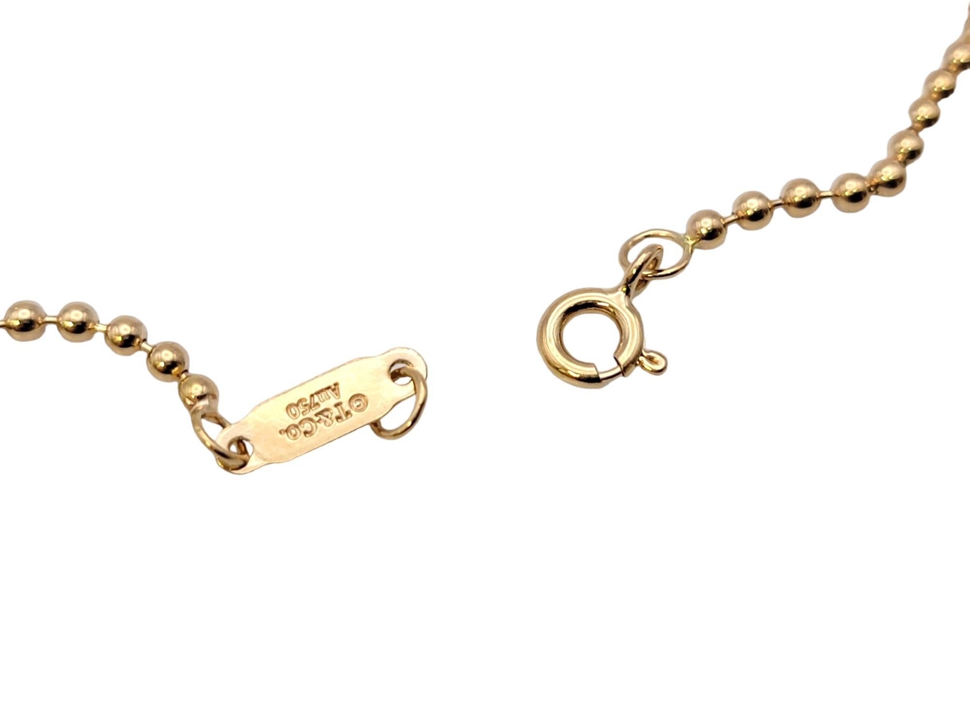 Tiffany & Co. 18 Karat Rose Gold T & Co. Makers Vertical Bar Pendant Necklace 6