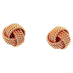 Tiffany & Co 18 Karat Rose Gold Tiffany Twist Knot Earrings