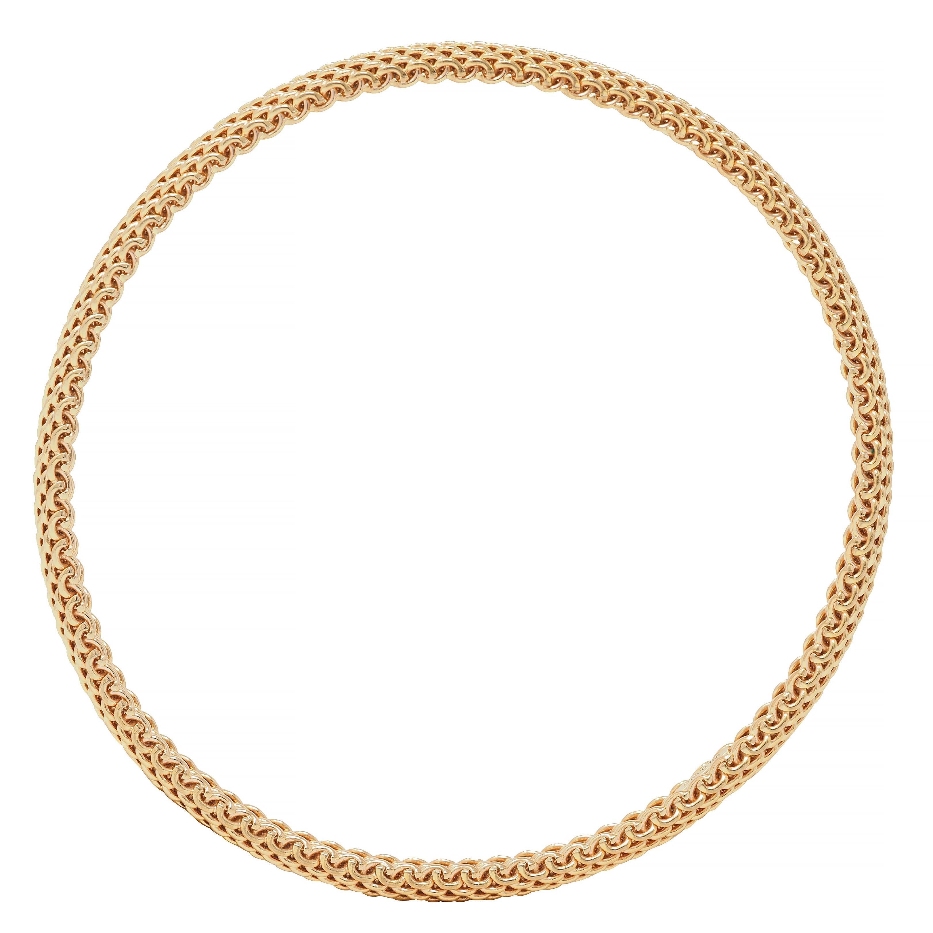 Tiffany & Co. 18 Karat Rose Gold Woven Mesh Somerset Bangle Bracelet 3