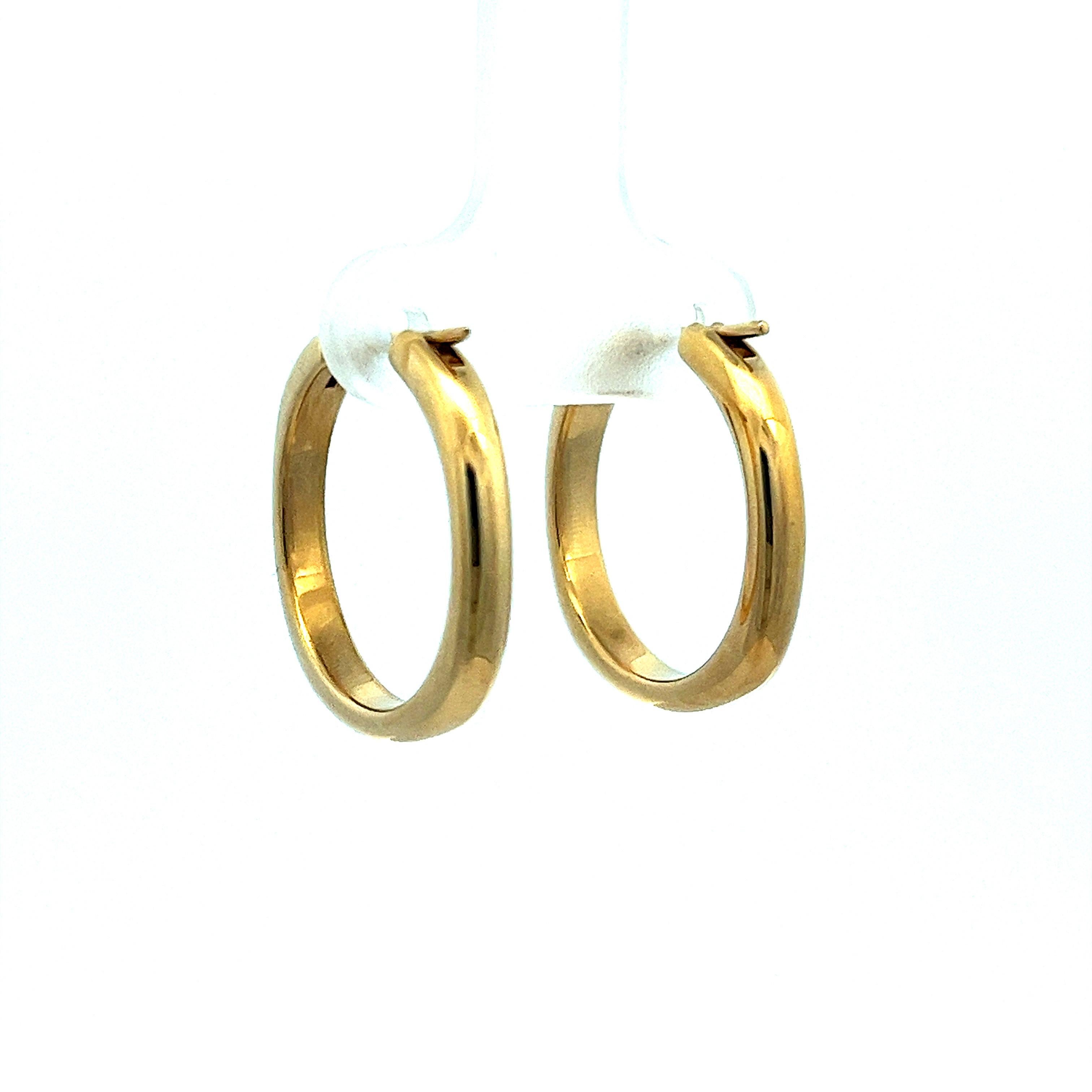 Women's Tiffany & Co. 18 Karat Square Cushion Hoop Earrings in Yellow Gold