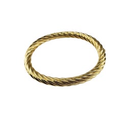 Tiffany & Co. 18 Karat Twist Hinged Bangle Bracelet #18748