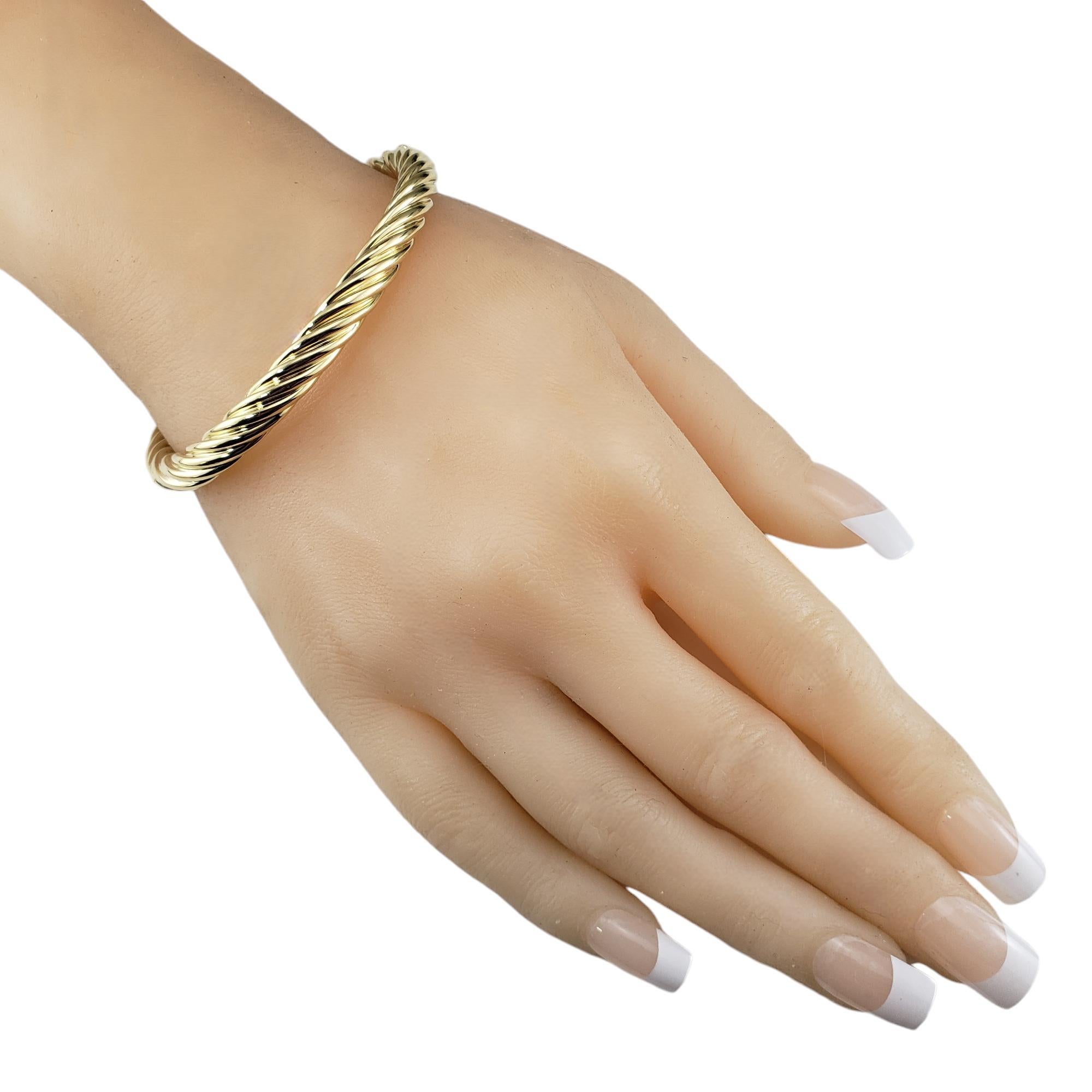 Tiffany & Co. 18 Karat Twist Hinged Bangle Bracelet #18748 2