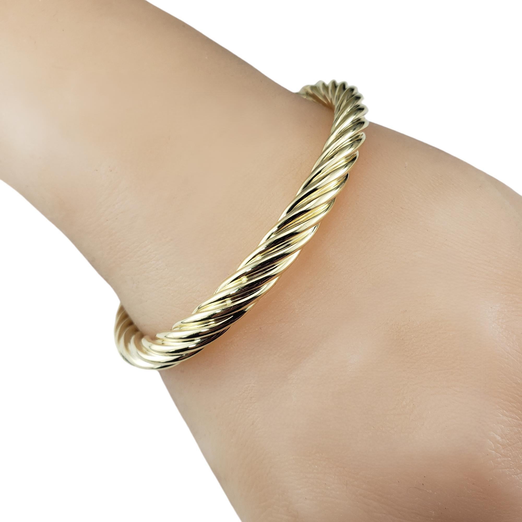 Tiffany & Co. 18 Karat Twist Hinged Bangle Bracelet #18748 3