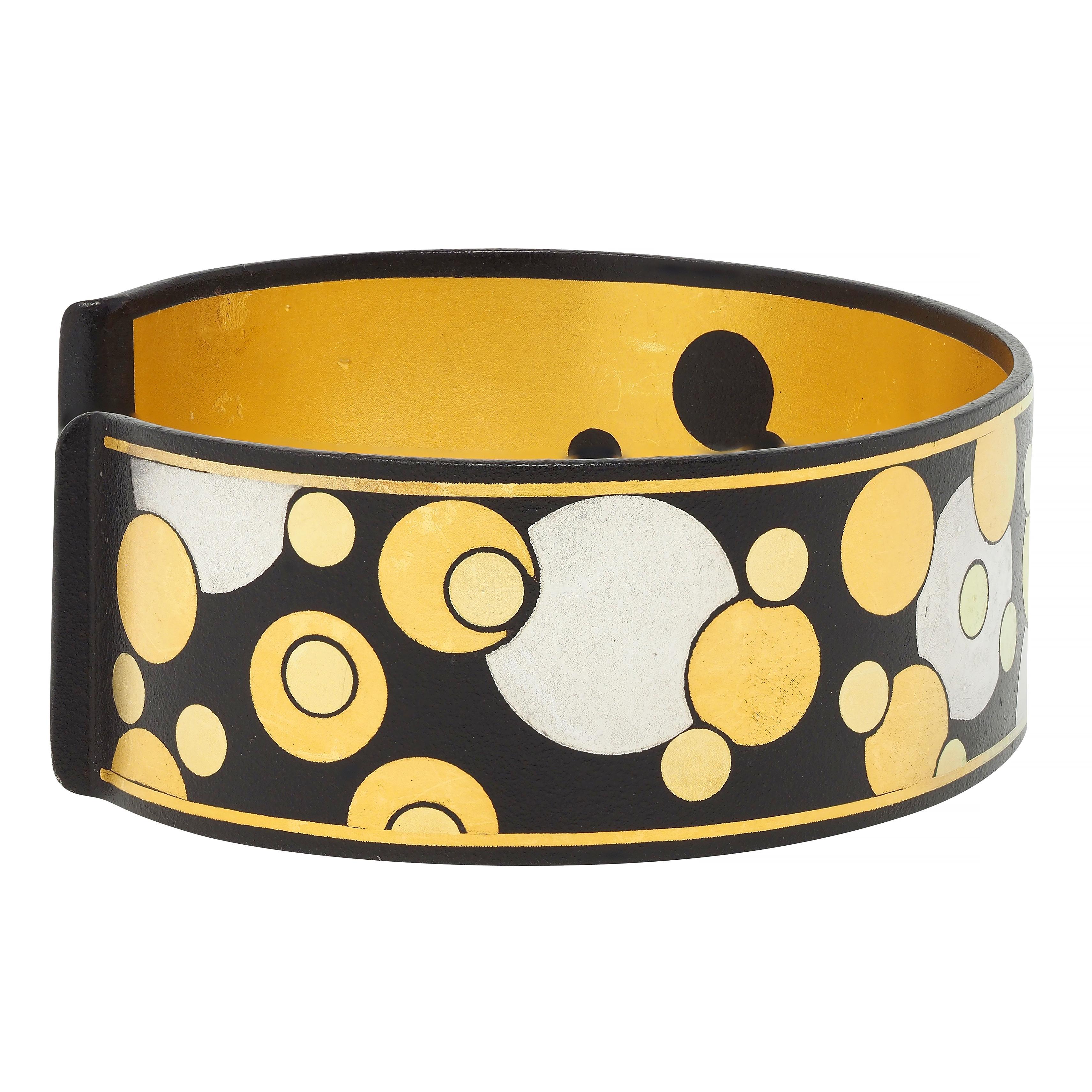 Tiffany & Co. 18 Karat Two-Tone Gold Silver Iron Inlay Damascene Bubble Bracelet In Excellent Condition For Sale In Philadelphia, PA