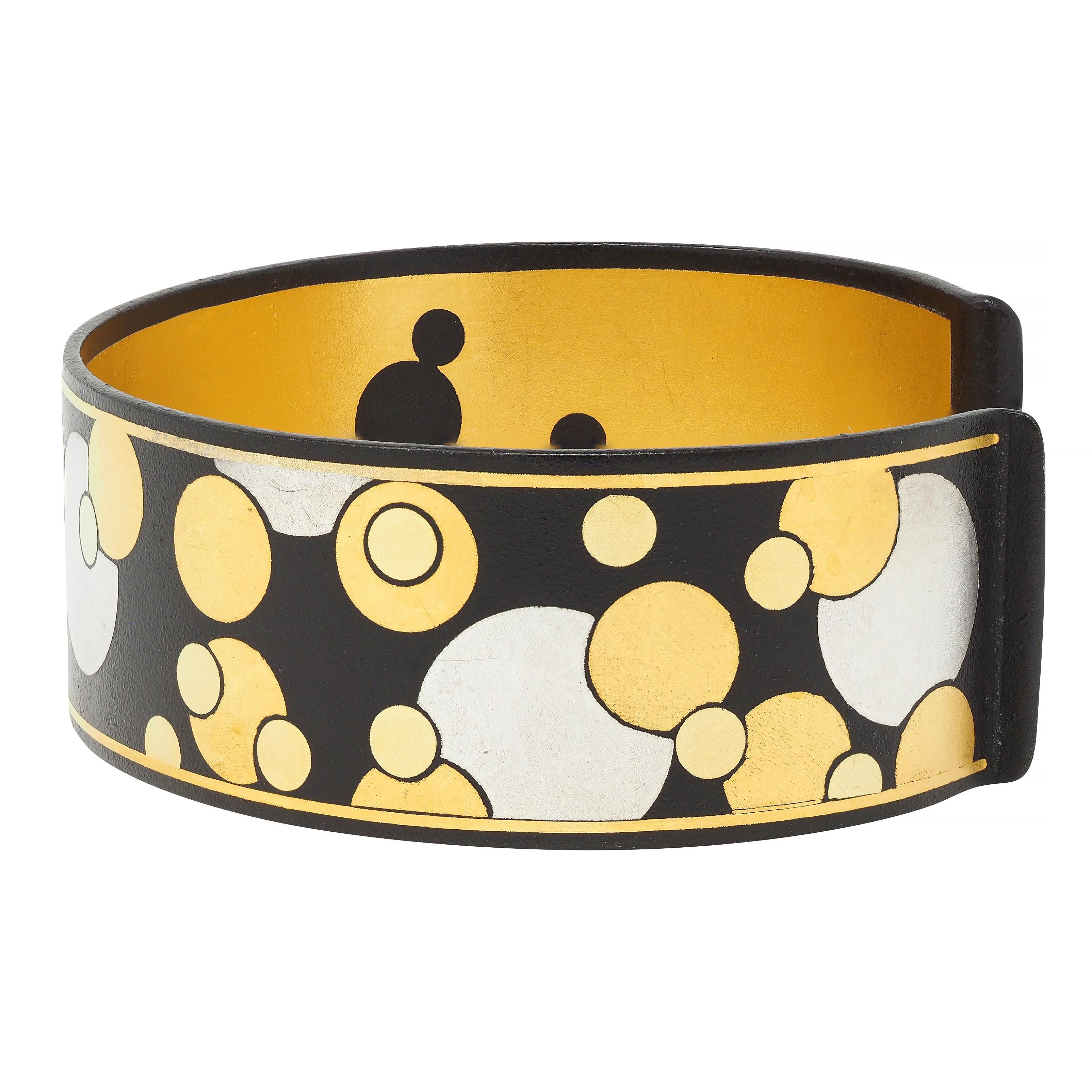 Tiffany & Co. Bracelet bulles Damascene en or bicolore 18 carats avec incrustation d'argent et de fer en vente 1