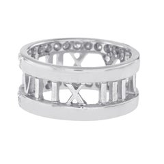 Tiffany & Co. 18 Karat White Gold 0.58 Carat Diamonds Open Atlas Ring