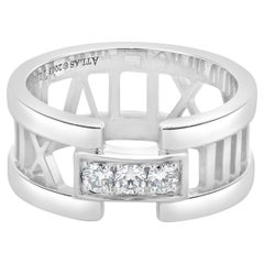 Tiffany & Co. 18 Karat White Gold 2003 Diamond Atlas Band