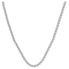 Tiffany & Co. 18 Karat White Gold 5MM Box Chain