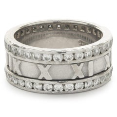 Tiffany & Co. 18 Karat White Gold Diamond Atlas Band