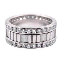 Tiffany & Co. 18 Karat White Gold Diamond Atlas Eternity Band