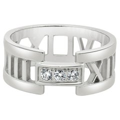 Tiffany & Co. 18 Karat White Gold Diamond Atlas Ring