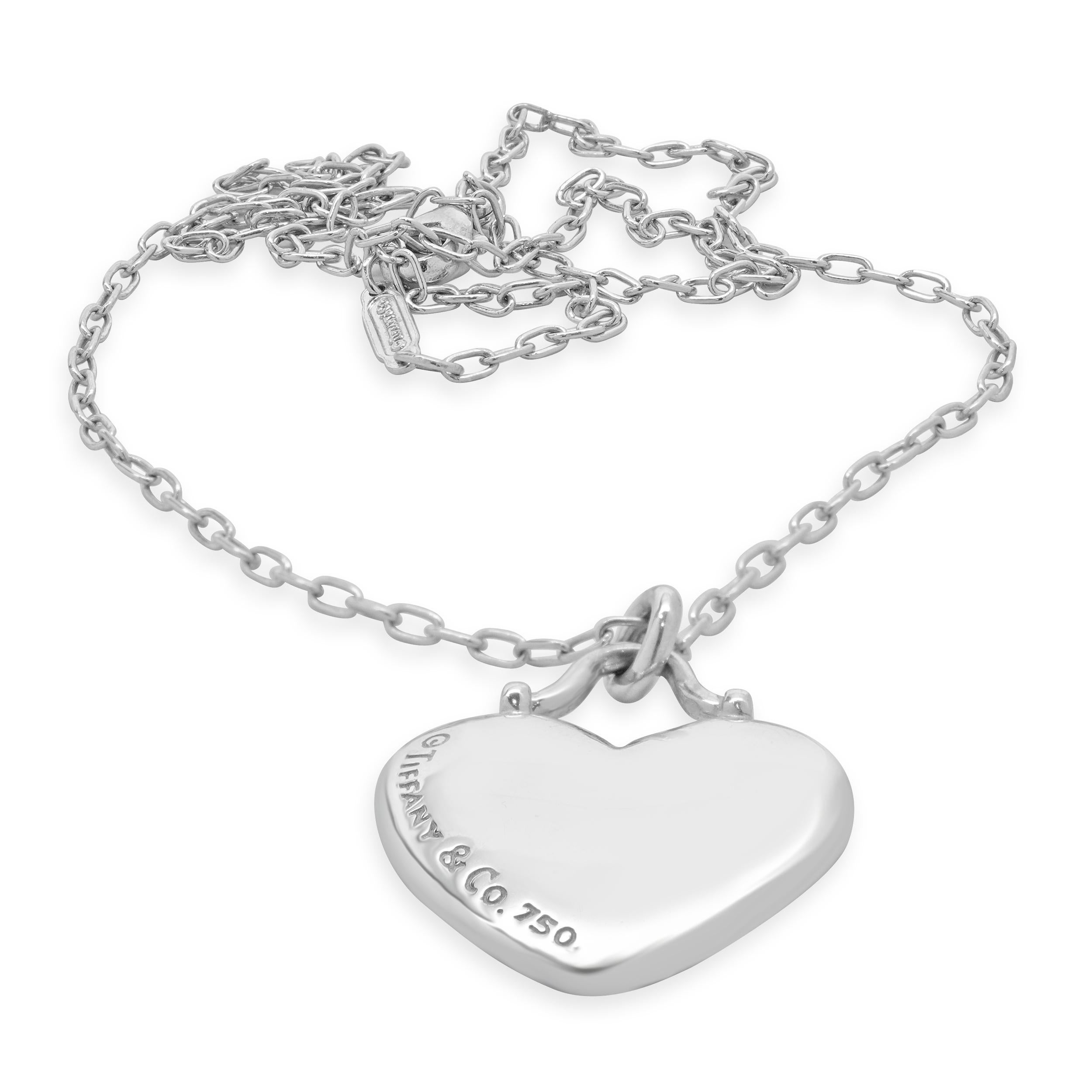 Tiffany & Co. 18 Karat White Gold Diamond Etoile Collection Necklace In Excellent Condition In Scottsdale, AZ