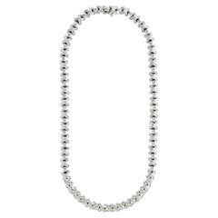 Tiffany & Co. 18 Karat White Gold Diamond Signature X Necklace