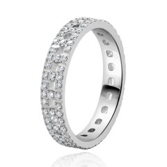 Tiffany & Co. 18 Karat White Gold Diamond T True Ring