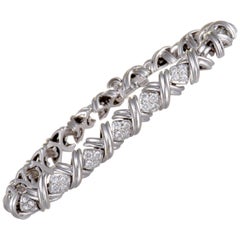 Tiffany & Co. 18 Karat White Gold Diamond Xando Bracelet