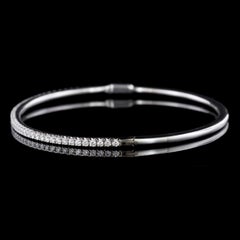 Tiffany & Co. 18 Karat White Gold Metro Diamond Bangle