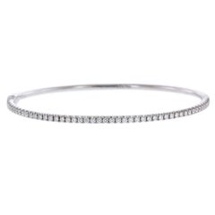 Tiffany & Co. 18 Karat White Gold Metro Diamond Bangle