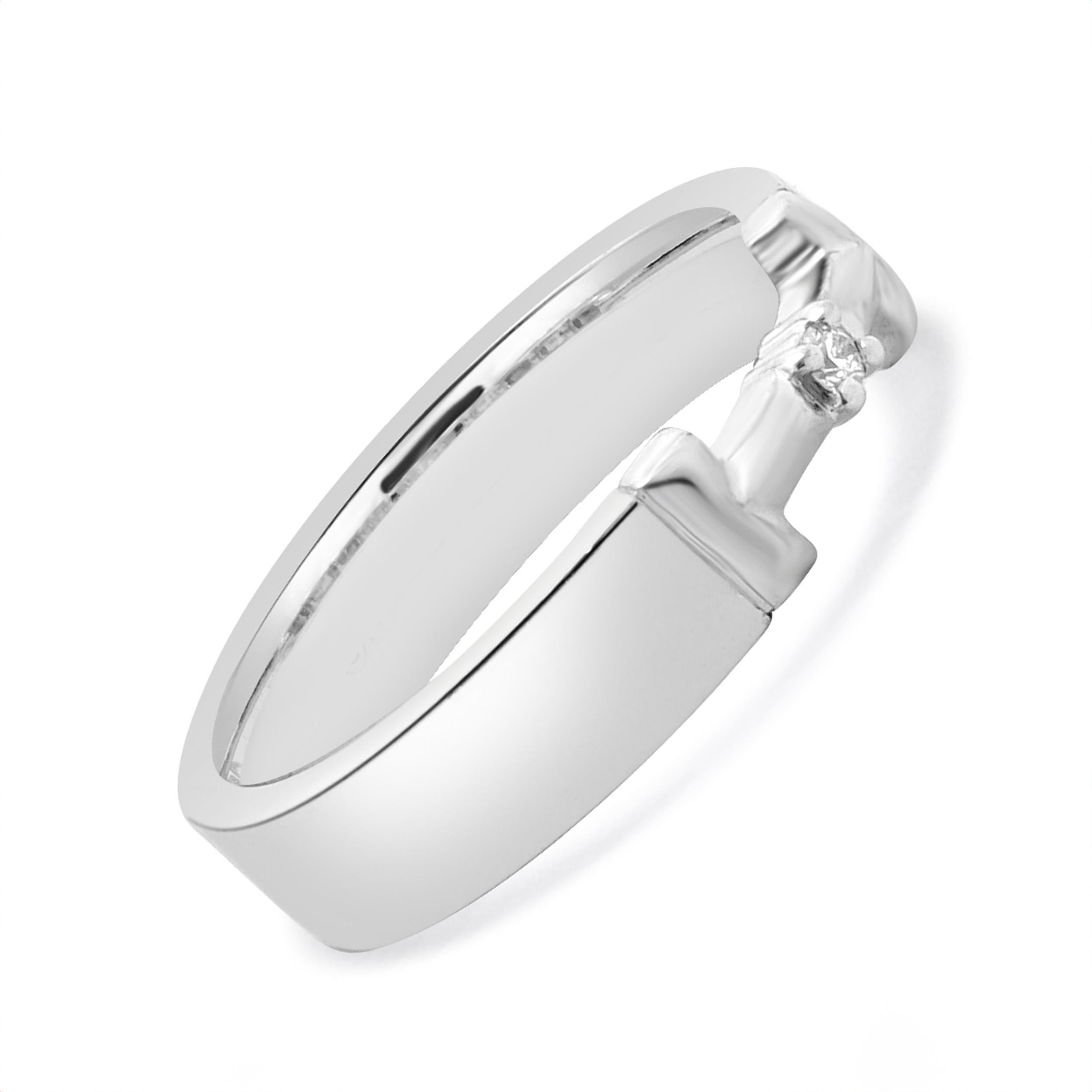 Anello A. Link Link & Co. in oro bianco 18 carati con diamante True In condizioni ottime in vendita a Scottsdale, AZ