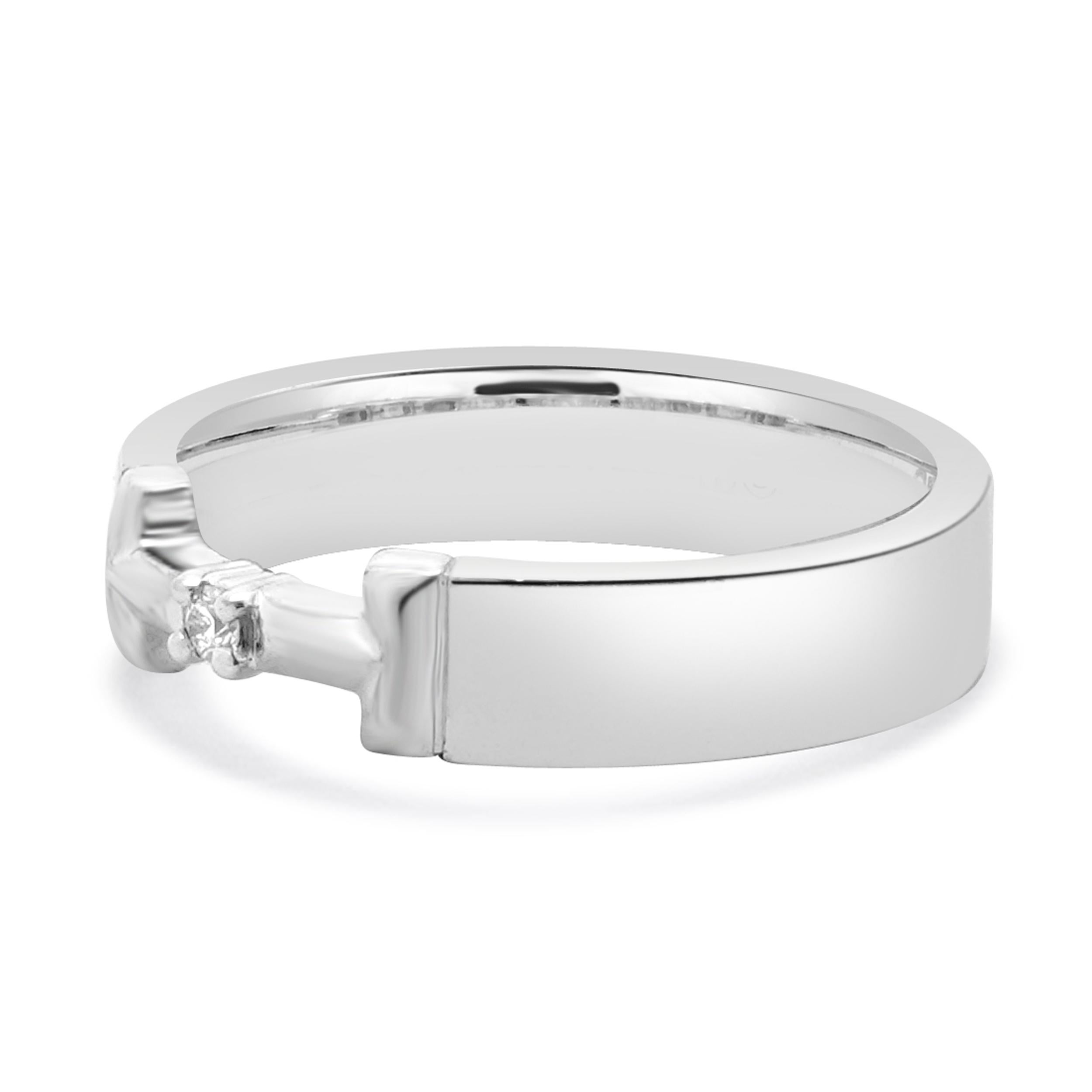 Anello A. Link Link 
Co. in oro bianco 18 carati con diamante True in vendita