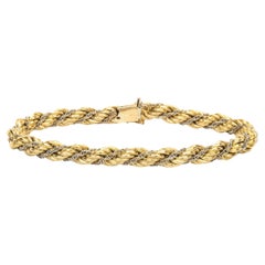 Tiffany & Co. 18 Karat Yellow and White Gold Rope Bracelet