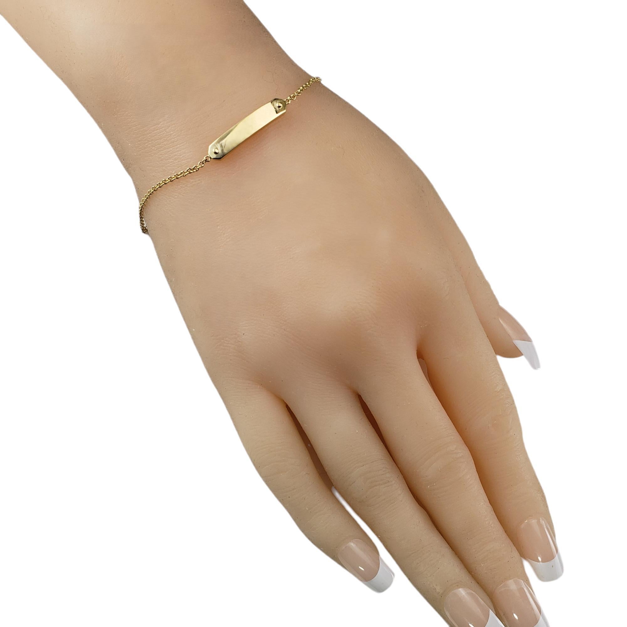 Tiffany & Co. 18 Karat Yellow Child Gold ID Bracelet #18044 In Good Condition In Washington Depot, CT