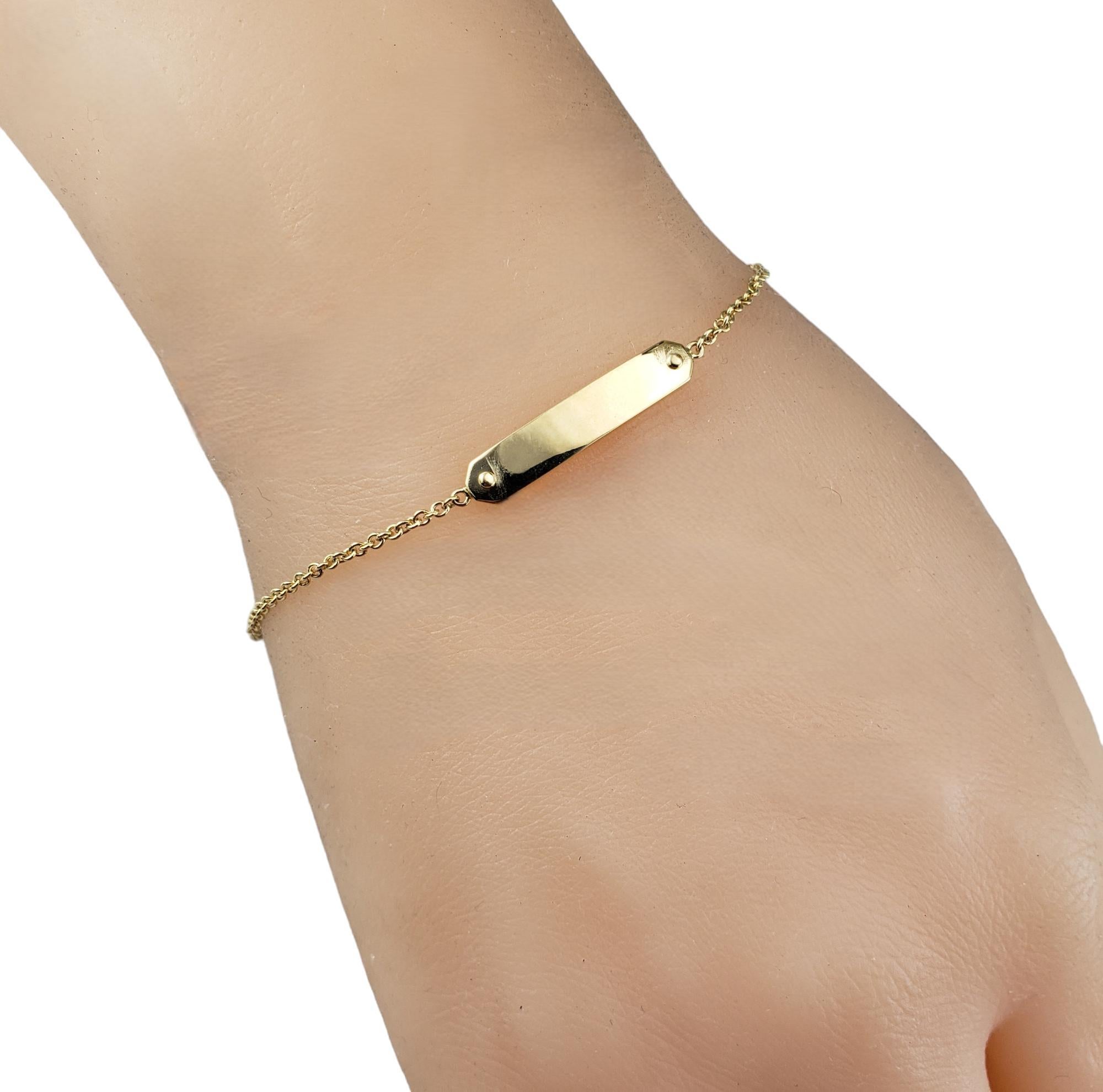 Women's or Men's Tiffany & Co. 18 Karat Yellow Child Gold ID Bracelet #18044