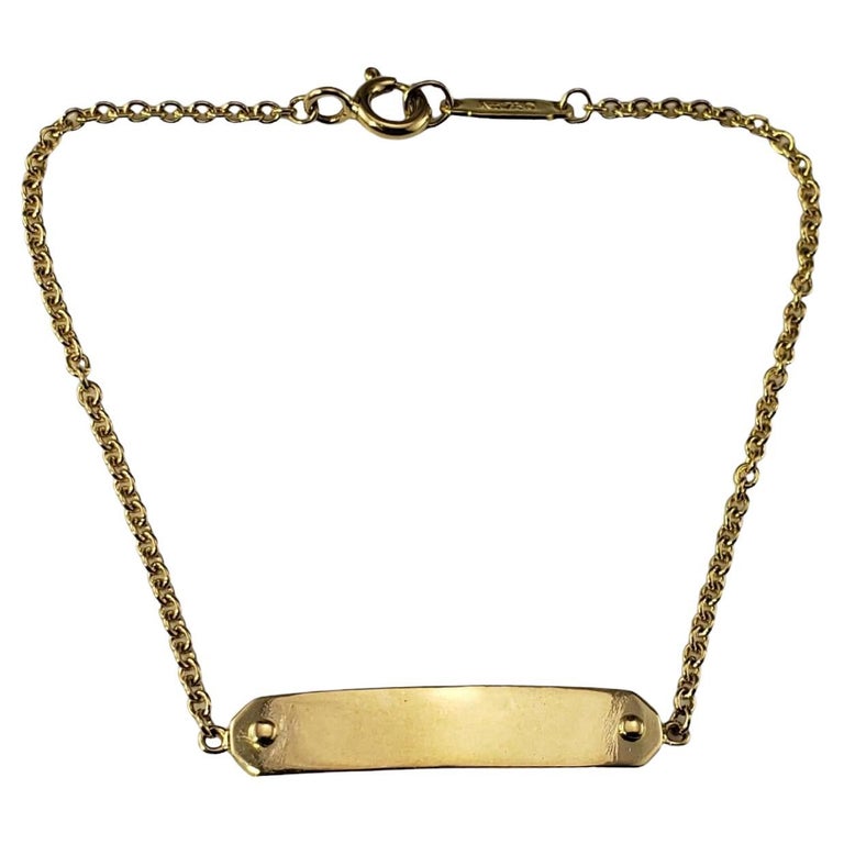 Tiffany 18 Karat Yellow Child Gold ID Bracelet #18044