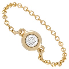 Tiffany & Co. 18 Karat Yellow Gold 0.10 Carat Diamond by the Yard Chain Ring