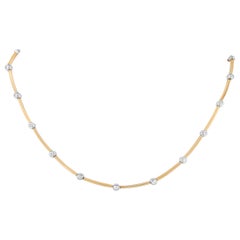 Tiffany & Co. 18 Karat Yellow Gold 1.00 Carat Diamond Necklace