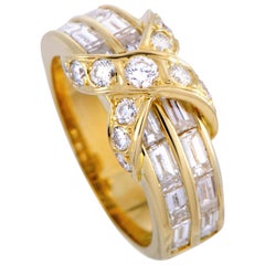 Tiffany & Co. 18 Karat Yellow Gold 1.25 Carat Diamond Pave Band Ring