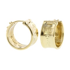 Tiffany & Co. 18 Karat Yellow Gold 1837 Hoop Earrings