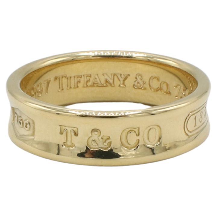 Tiffany & Co. 18 Karat Yellow Gold 1837 Signature Band Wedding Ring 1997